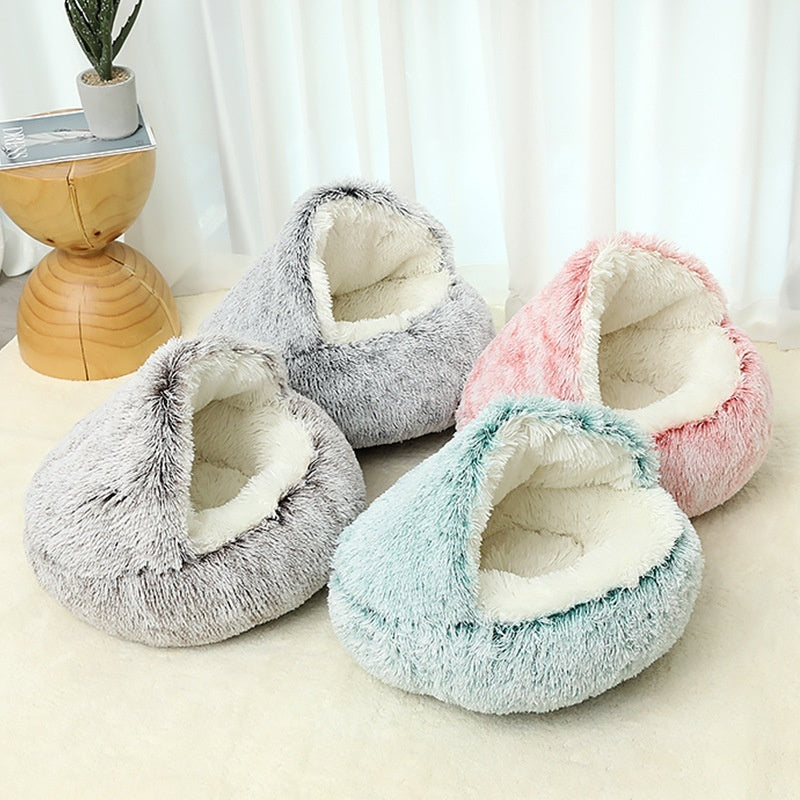 CozyCave-Pet Cat Bed Semi Enclosed Dog House