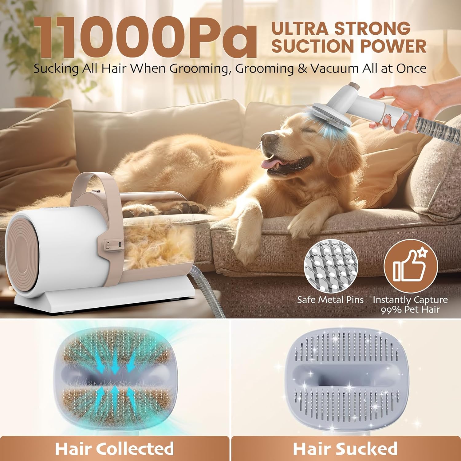 Dog Hair Grooming Vacuum, Dog Vacuum for Shedding Grooming